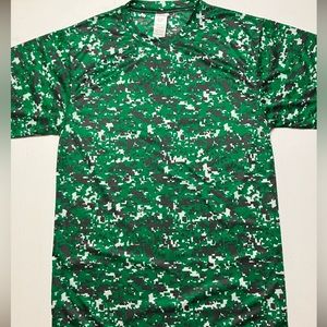 Unisex Digital Green, Black and White Camo T-shirt